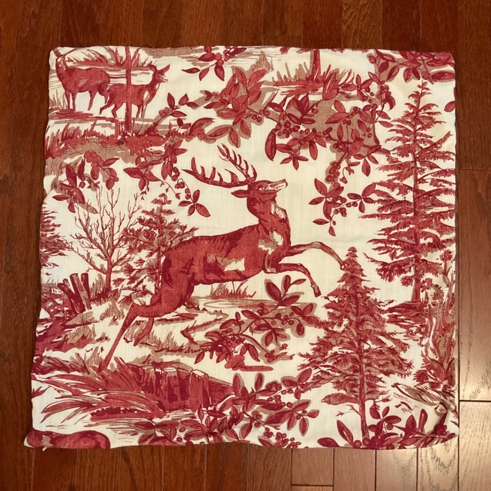 POTTERY BARN Alpine Toile Stag Deer🦌Pillow Cover